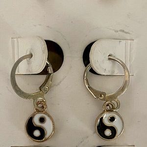 Yin-Yang Faux Gold Earrings